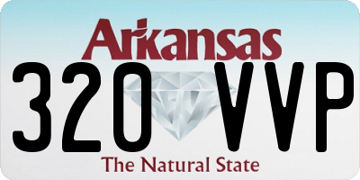 AR license plate 320VVP