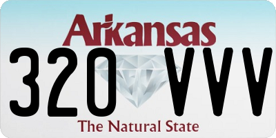 AR license plate 320VVV