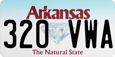 AR license plate 320VWA
