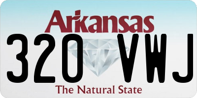 AR license plate 320VWJ