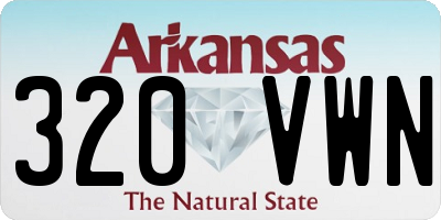 AR license plate 320VWN