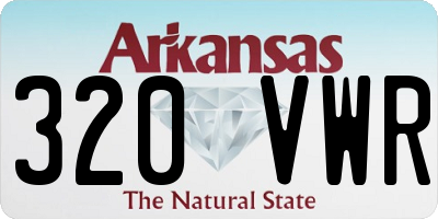 AR license plate 320VWR