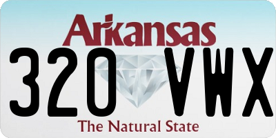 AR license plate 320VWX