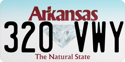 AR license plate 320VWY