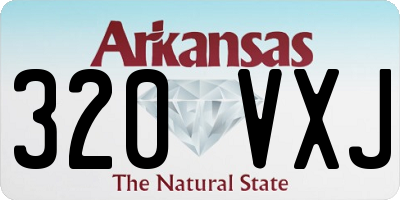 AR license plate 320VXJ