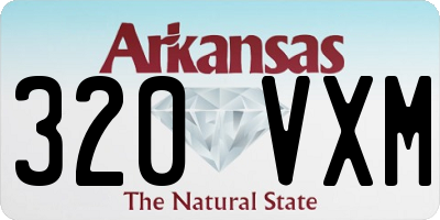 AR license plate 320VXM