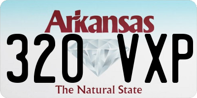 AR license plate 320VXP