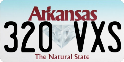 AR license plate 320VXS
