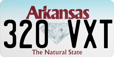 AR license plate 320VXT