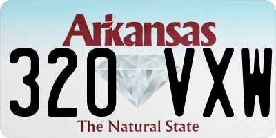 AR license plate 320VXW