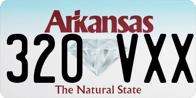 AR license plate 320VXX