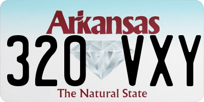 AR license plate 320VXY