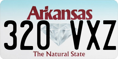 AR license plate 320VXZ