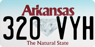 AR license plate 320VYH