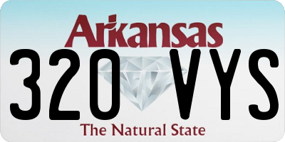 AR license plate 320VYS