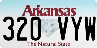 AR license plate 320VYW
