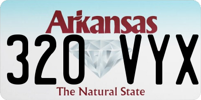 AR license plate 320VYX