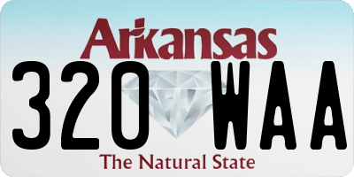 AR license plate 320WAA