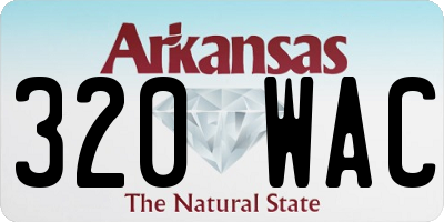 AR license plate 320WAC