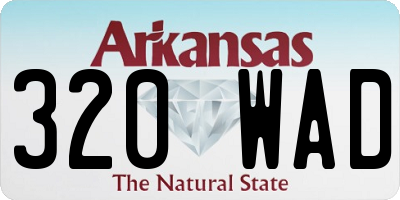 AR license plate 320WAD