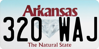 AR license plate 320WAJ