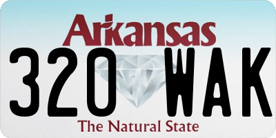 AR license plate 320WAK