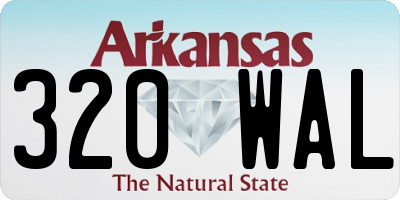 AR license plate 320WAL