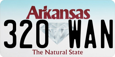 AR license plate 320WAN