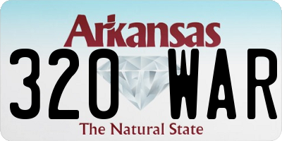 AR license plate 320WAR