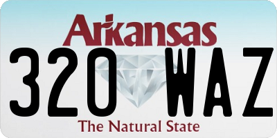 AR license plate 320WAZ