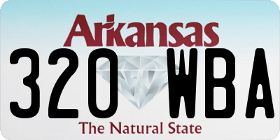 AR license plate 320WBA