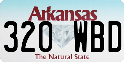 AR license plate 320WBD