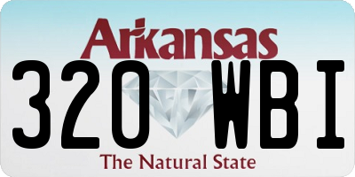 AR license plate 320WBI