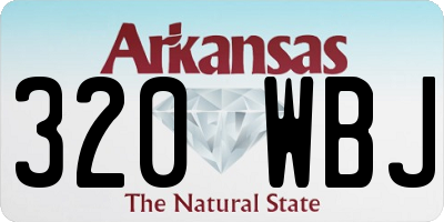 AR license plate 320WBJ