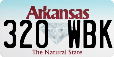 AR license plate 320WBK