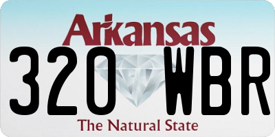 AR license plate 320WBR
