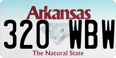 AR license plate 320WBW