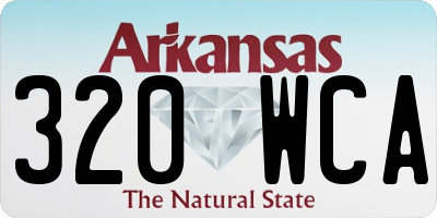 AR license plate 320WCA