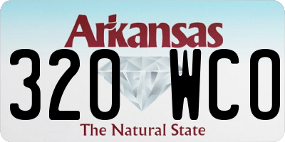 AR license plate 320WCO