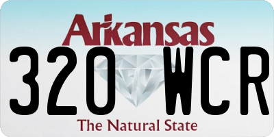 AR license plate 320WCR