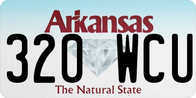 AR license plate 320WCU