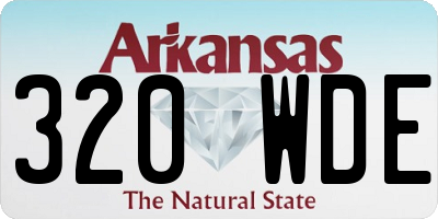 AR license plate 320WDE