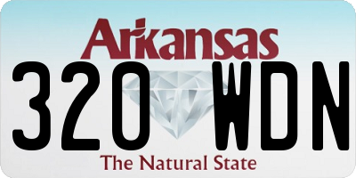 AR license plate 320WDN
