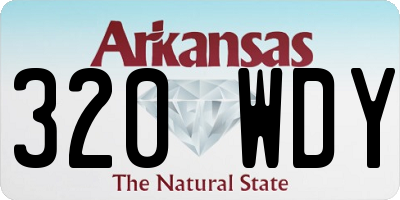 AR license plate 320WDY