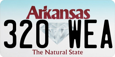 AR license plate 320WEA