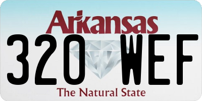 AR license plate 320WEF