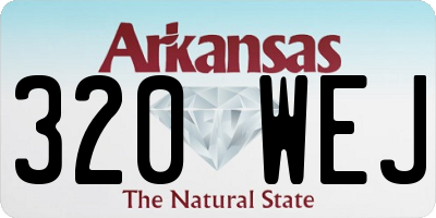 AR license plate 320WEJ