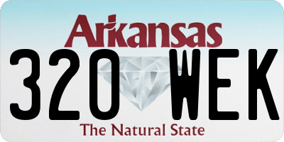 AR license plate 320WEK