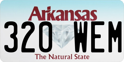 AR license plate 320WEM