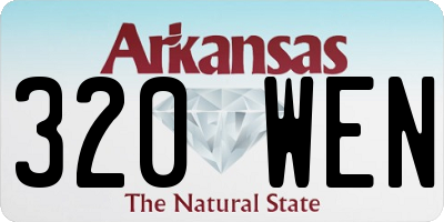 AR license plate 320WEN